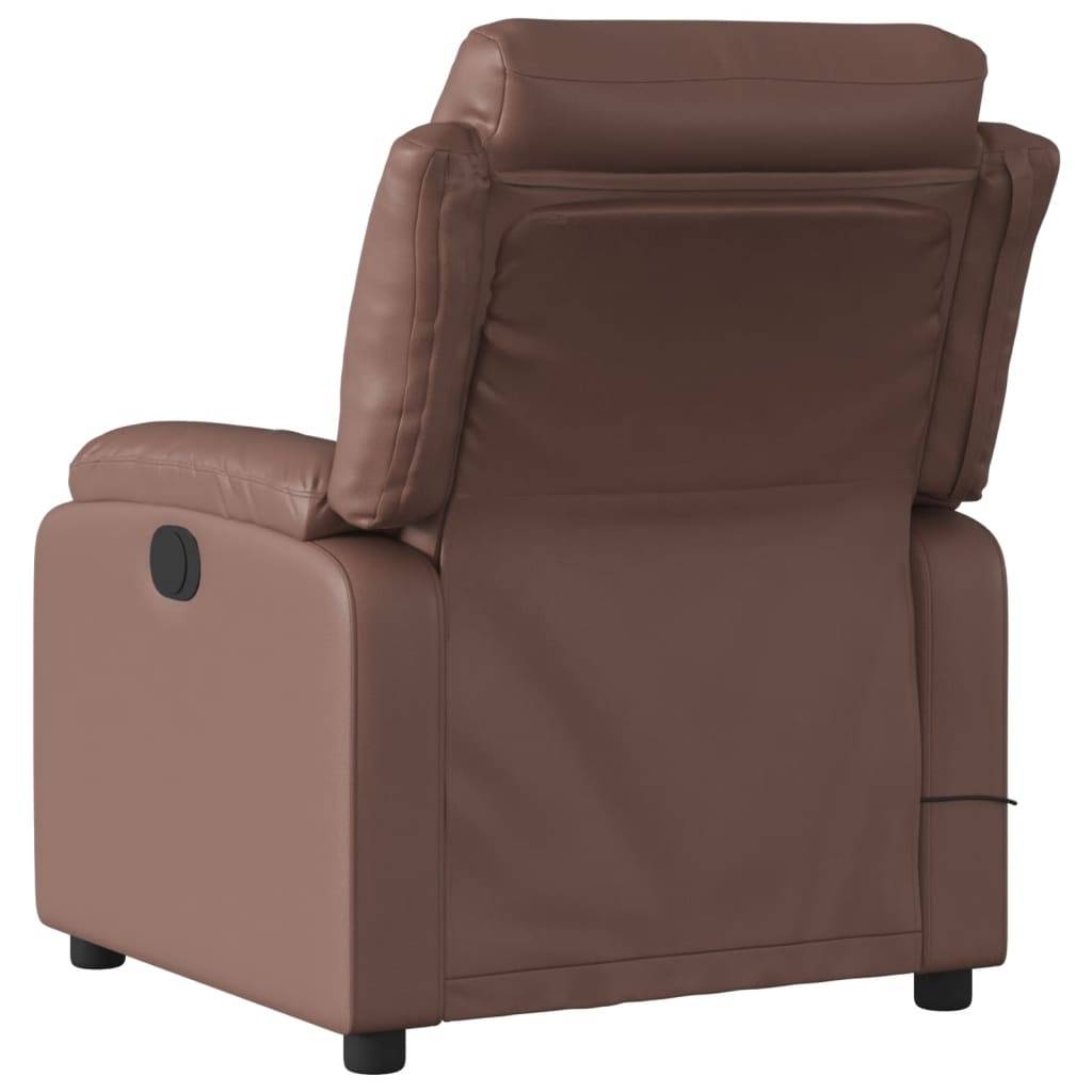 vidaXL Massagesessel Braun Kunstleder