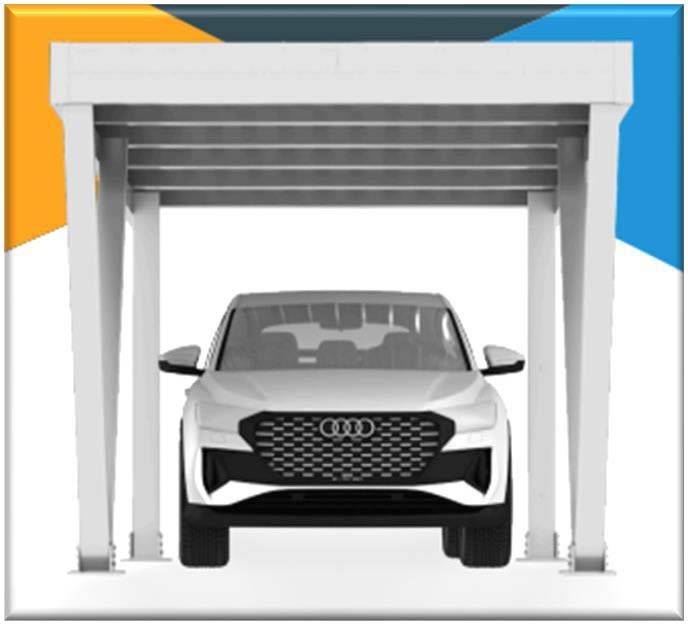 Niedax PV Carport, Single PV-CP-S-290