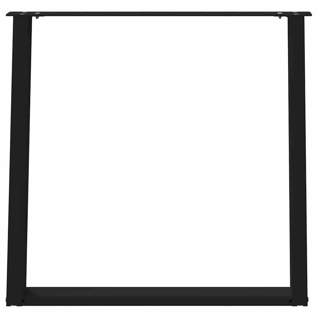 vidaXL Esstischbeine U-Form 2 Stk. Schwarz 80x(72-73) cm Stahl