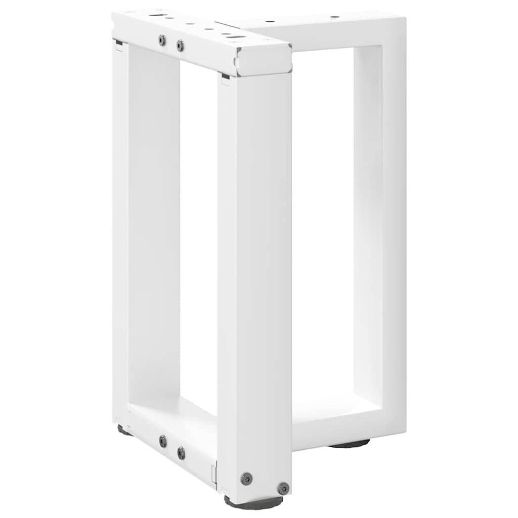 vidaXL Couchtischbeine T-Form 2 Stk. Weiß 28x25x(42-43) cm Stahl