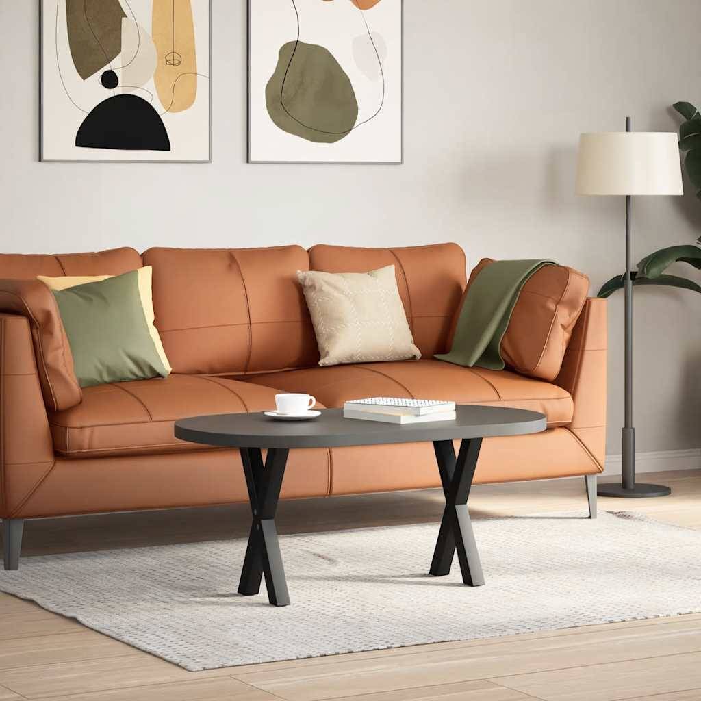 vidaXL Couchtischbeine X-Form 2 Stk. Schwarz 38x(42-43) cm Stahl