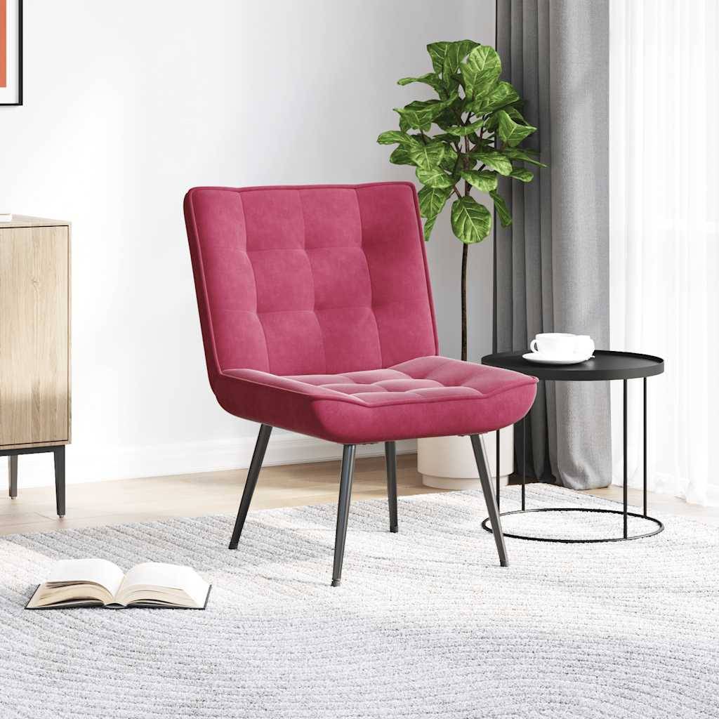 vidaXL Relaxsessel Weinrot 64x74x84 cm Samt