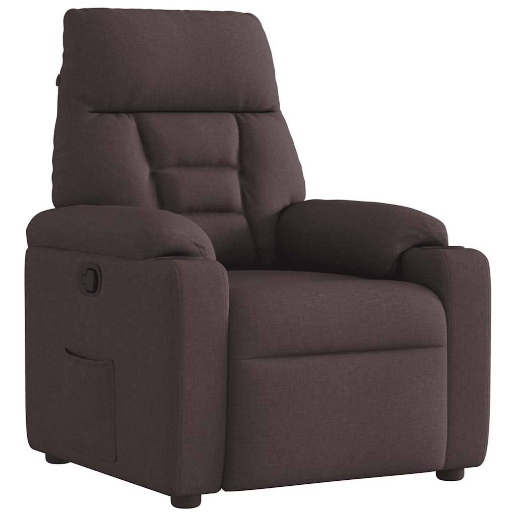 vidaXL Relaxsessel Dunkelbraun Stoff