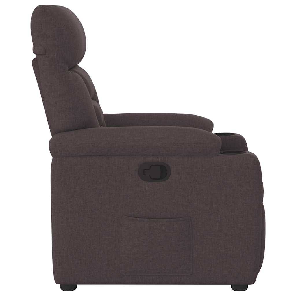 vidaXL Relaxsessel Dunkelbraun Stoff