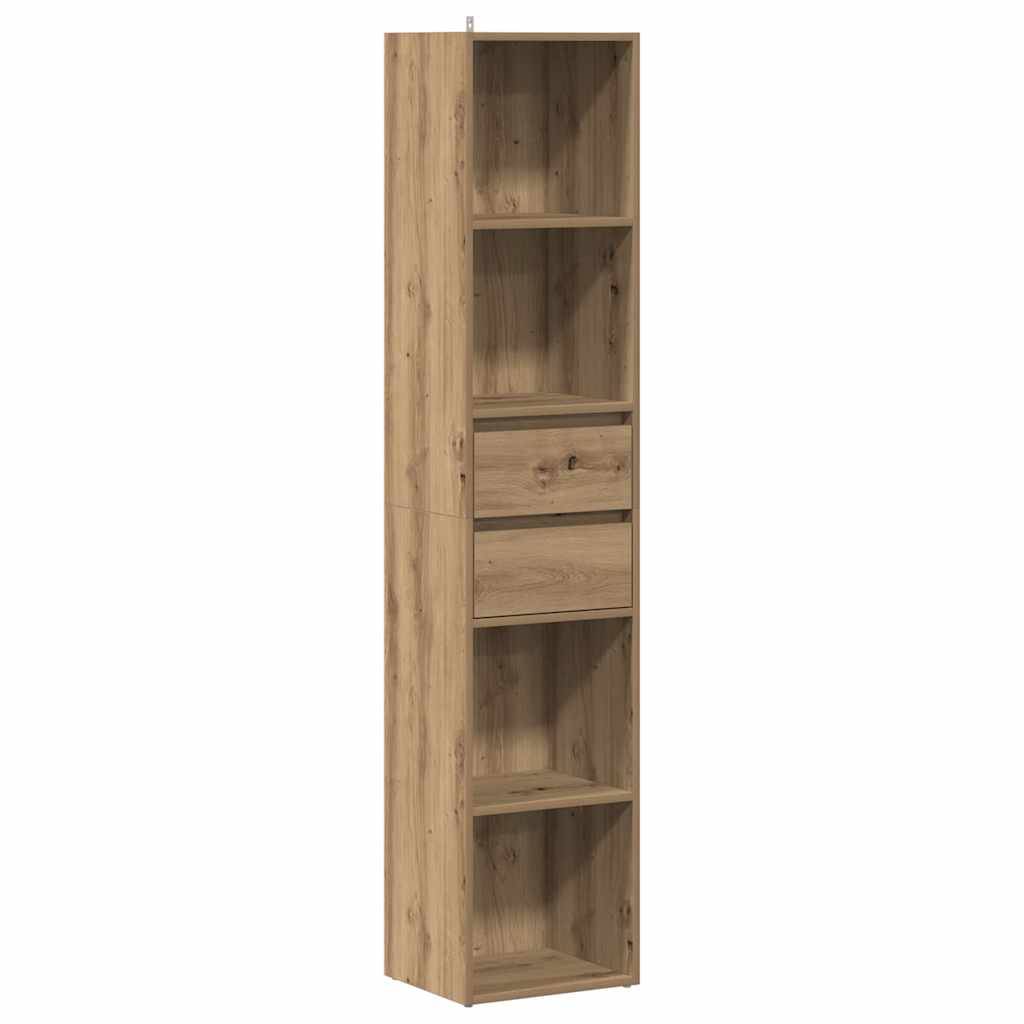 vidaXL Bücherregal Artisan-Eiche 36x30x171 cm Holzwerkstoff