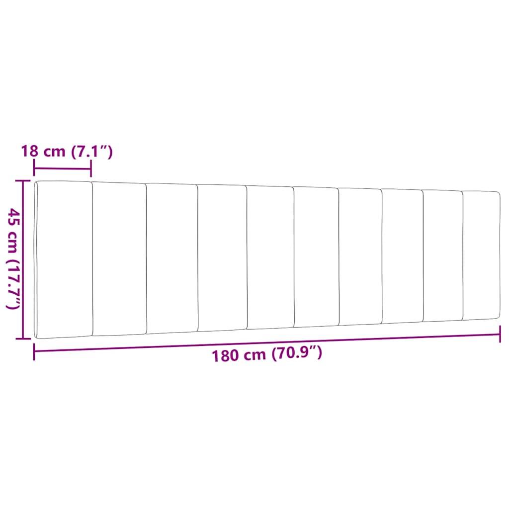 vidaXL Kopfteil-Kissen Hellgrau 180 cm Stoff