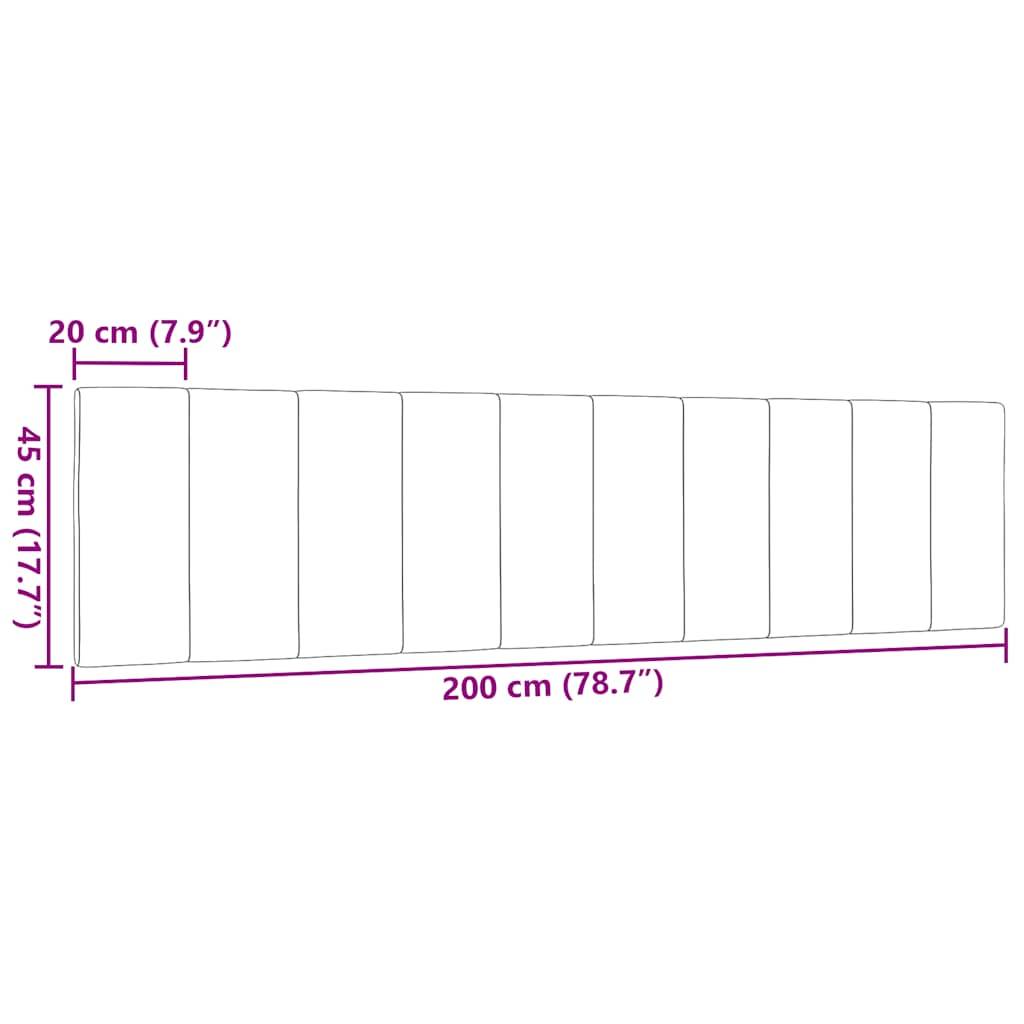 vidaXL Kopfteil-Kissen Dunkelgrau 200 cm Stoff
