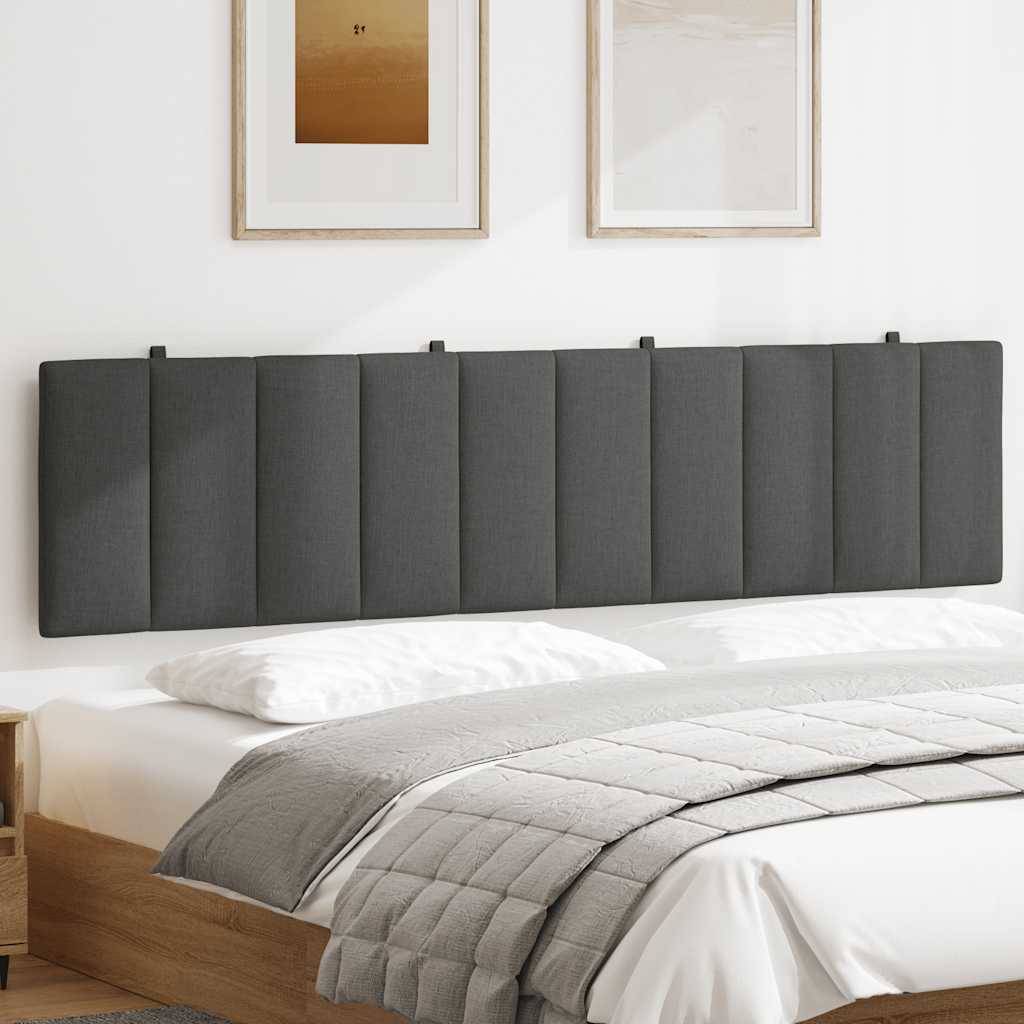 vidaXL Kopfteil-Kissen Dunkelgrau 200 cm Stoff