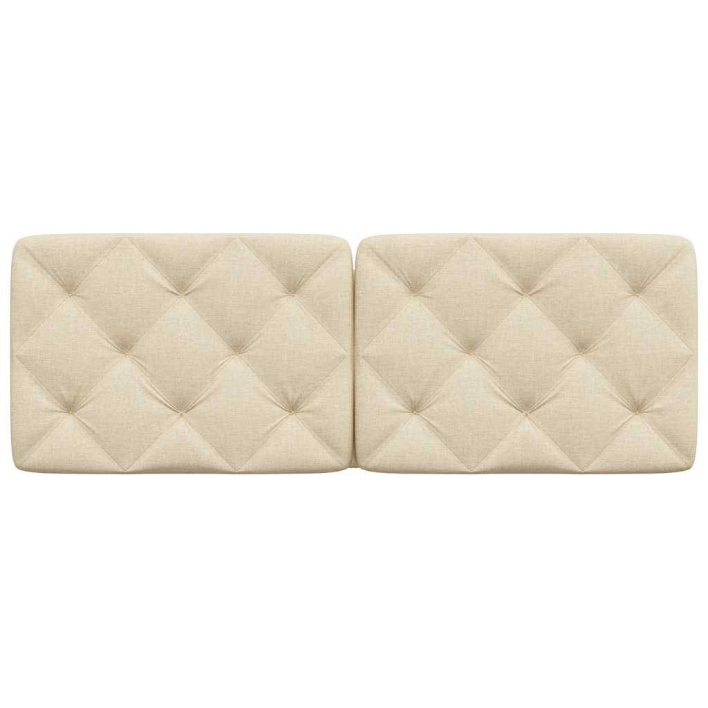 vidaXL Kopfteil-Kissen Creme 120 cm Stoff