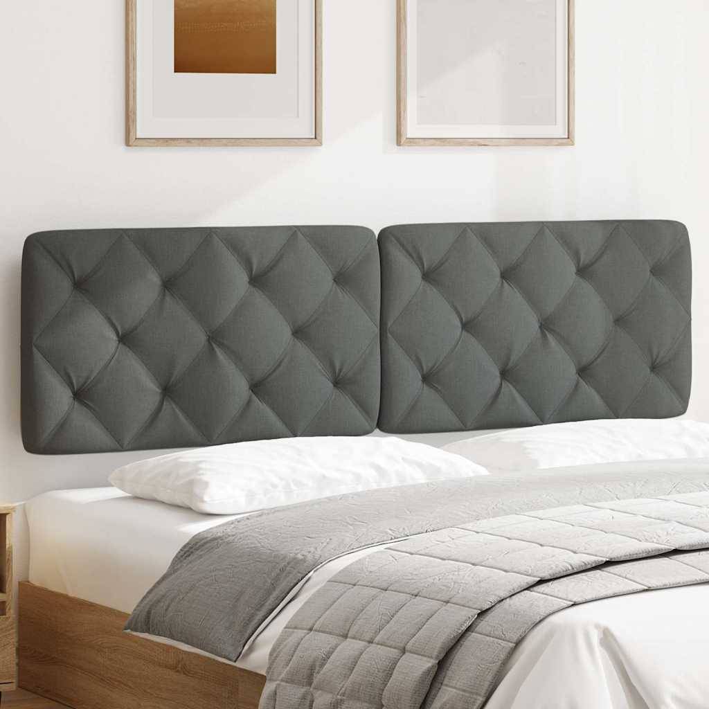 vidaXL Kopfteil-Kissen Dunkelgrau 180 cm Stoff