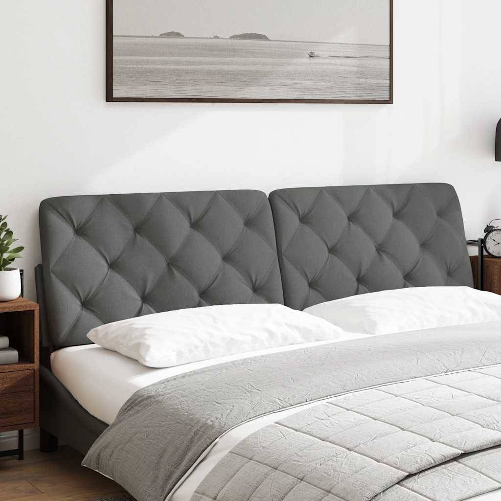 vidaXL Kopfteil-Kissen Dunkelgrau 180 cm Stoff