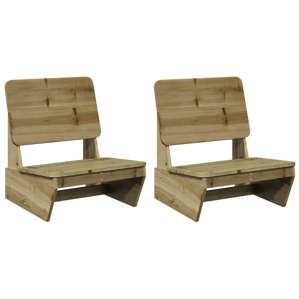 vidaXL Gartenstühle 2 Stk. 60x64x70,5 cm Kiefernholz Imprägniert