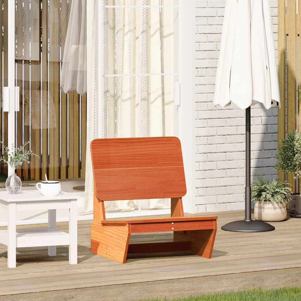 vidaXL Gartenstuhl Wachsbraun 60x64x70,5 cm Massivholz Kiefer