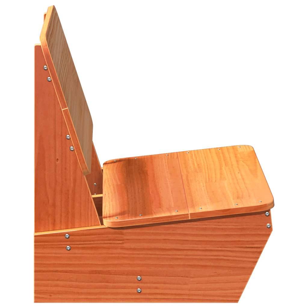 vidaXL Gartenstuhl Wachsbraun 60x64x70,5 cm Massivholz Kiefer