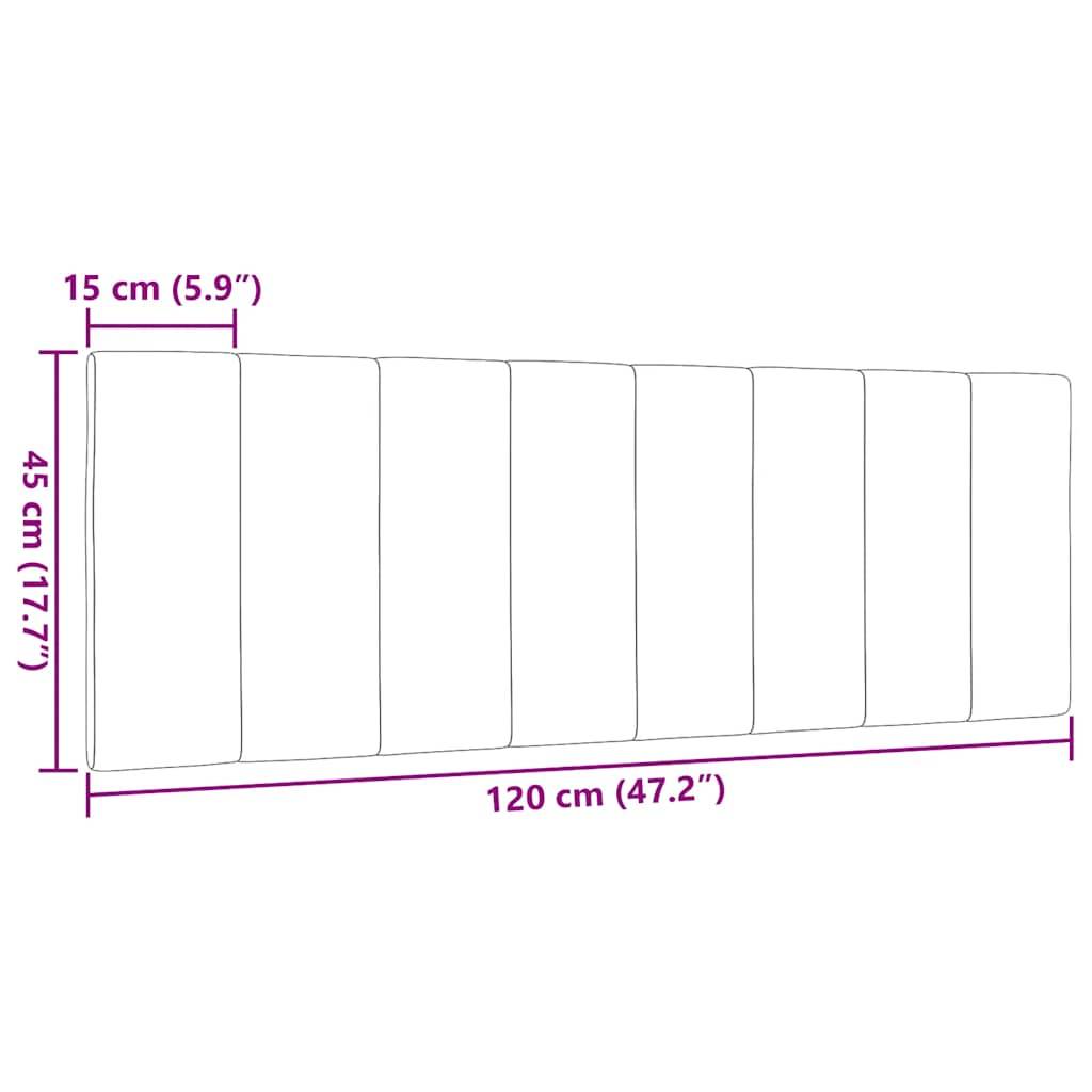 vidaXL Kopfteil-Kissen "Hanko" Schwarz 120 cm Stoff