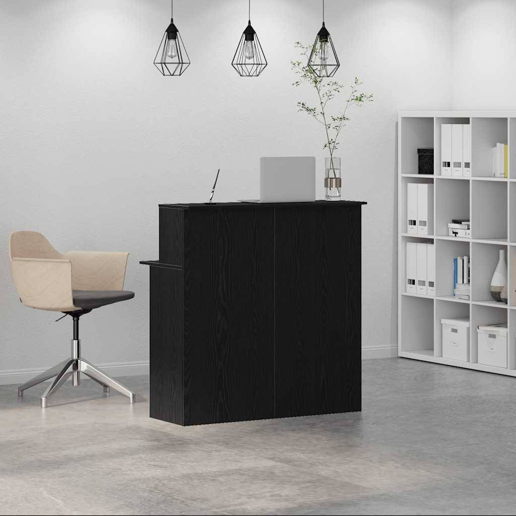 vidaXL Empfangstheke Schwarz 100x50x103,5 cm Holzwerkstoff