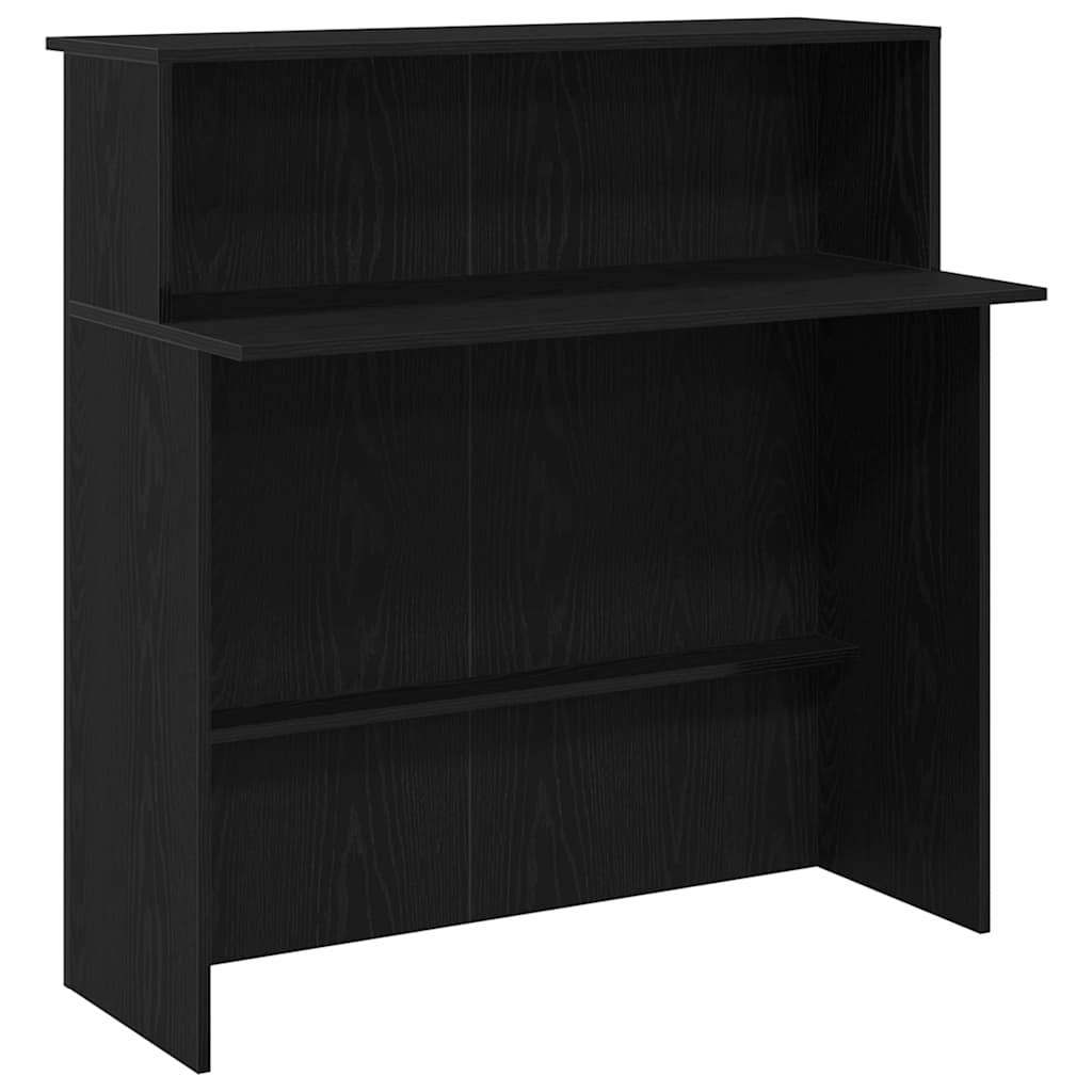vidaXL Empfangstheke Schwarz 100x50x103,5 cm Holzwerkstoff