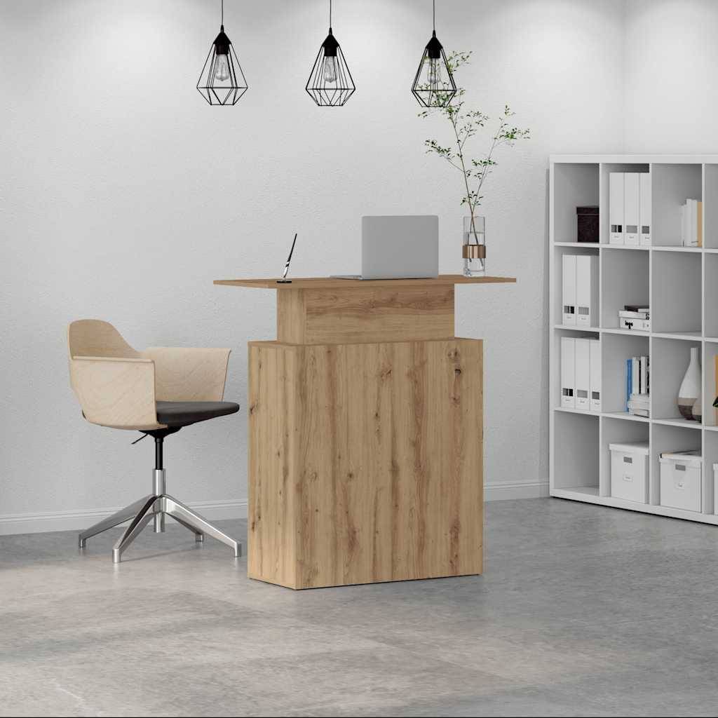 vidaXL Empfangstheke Artisan-Eiche 100x40x104 cm Holzwerkstoff