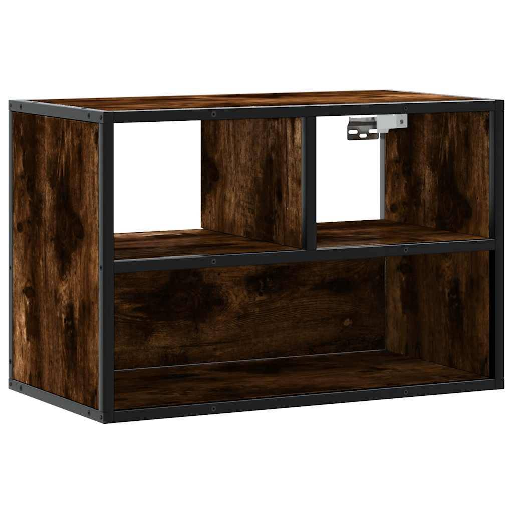 vidaXL TV-Schrank Räuchereiche 60x31x39,5 cm Holzwerkstoff und Metall