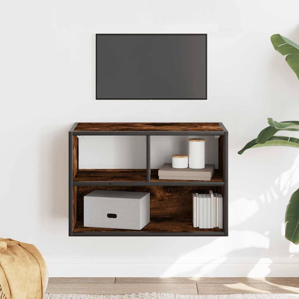 vidaXL TV-Schrank Räuchereiche 60x31x39,5 cm Holzwerkstoff und Metall