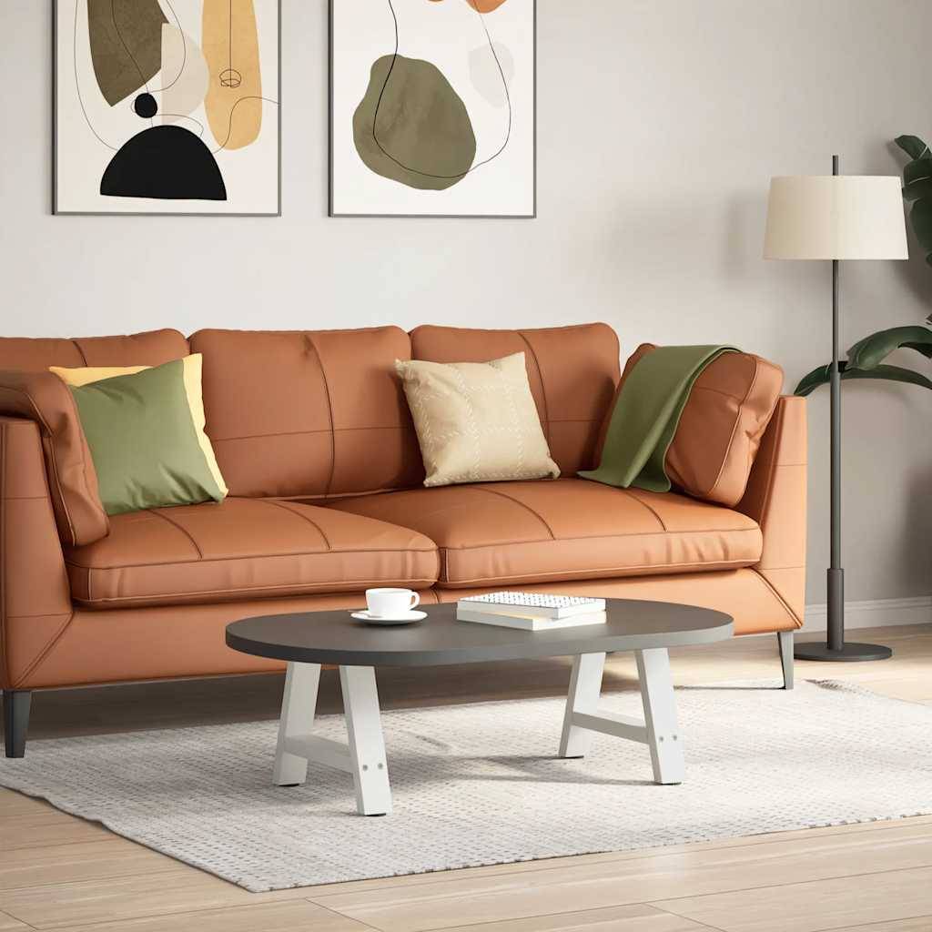 vidaXL Couchtischbeine A-Form 2 Stk. Weiß 50x(30-31) cm Stahl