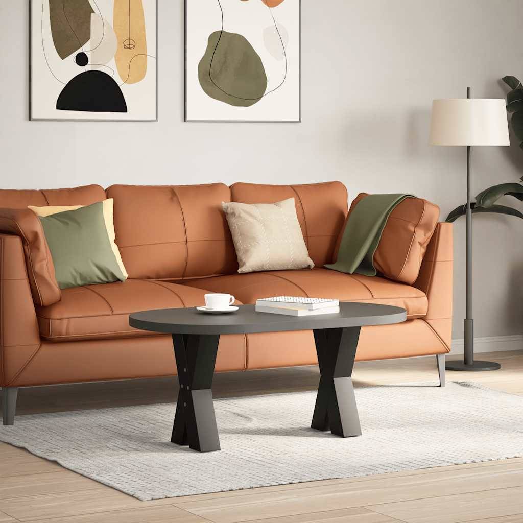vidaXL Couchtischbeine X-Form 2 Stk. Schwarz 38x(42-43) cm Stahl