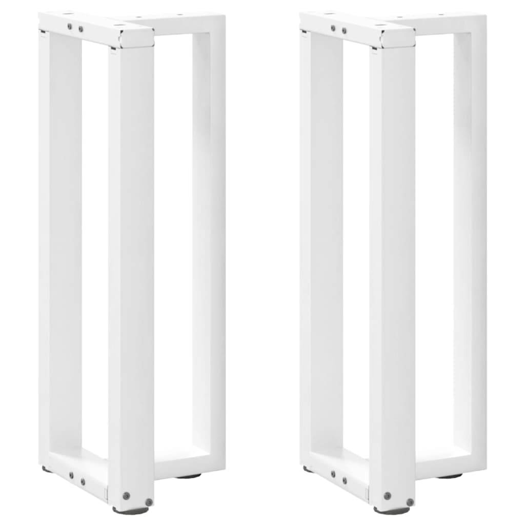 vidaXL Konsolentischbeine T-Form 2 Stk. Weiß 38x25x(72-73) cm Stahl