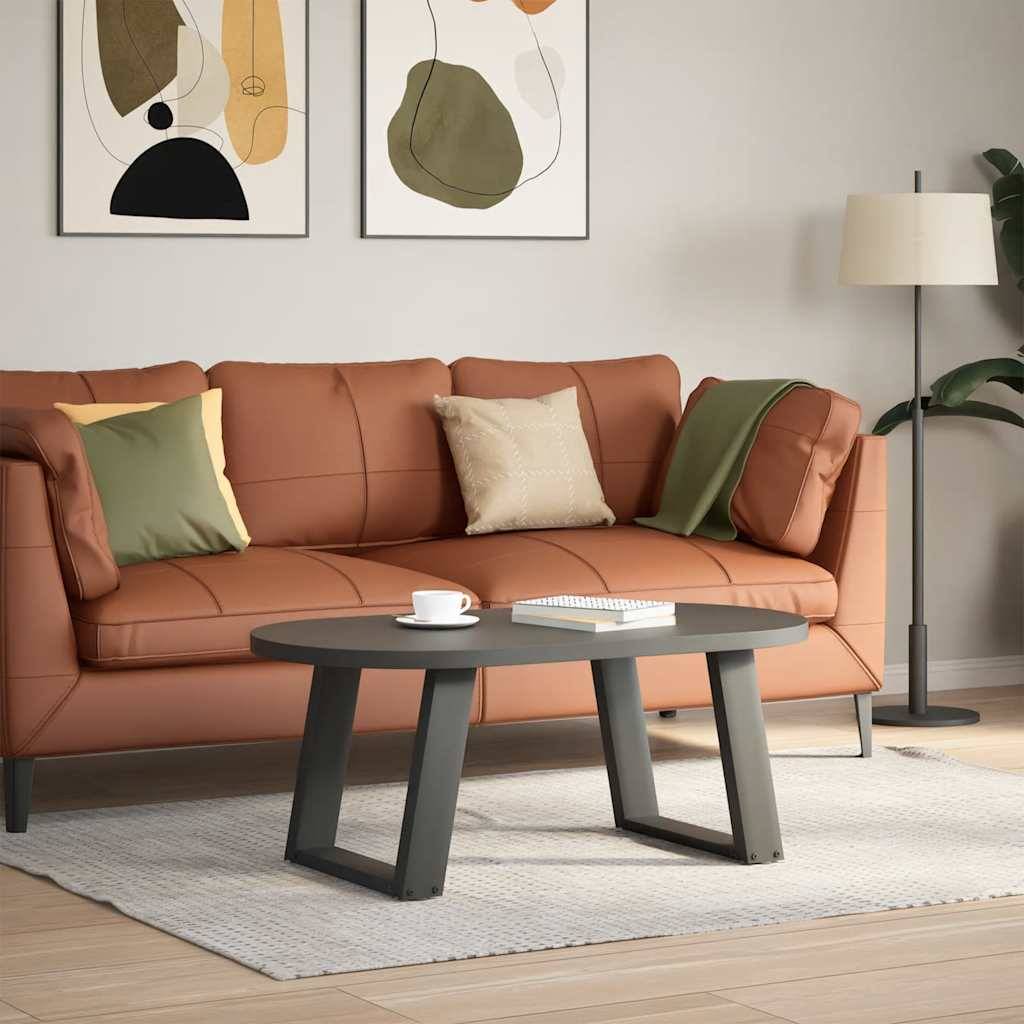 vidaXL Couchtischbeine U-Form 2 Stk. Anthrazit 50x(42-43) cm Stahl