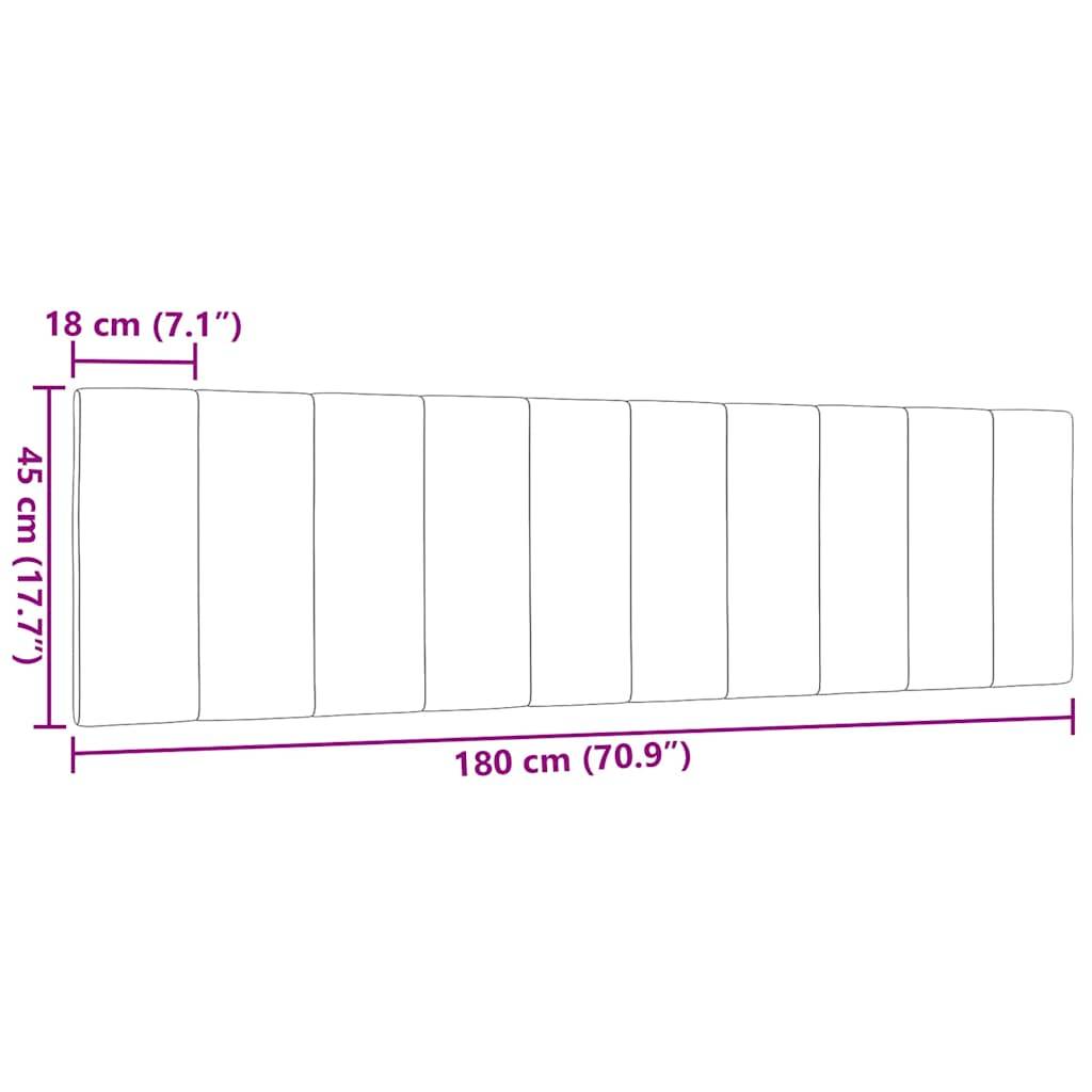 vidaXL Kopfteil-Kissen Creme 180 cm Stoff