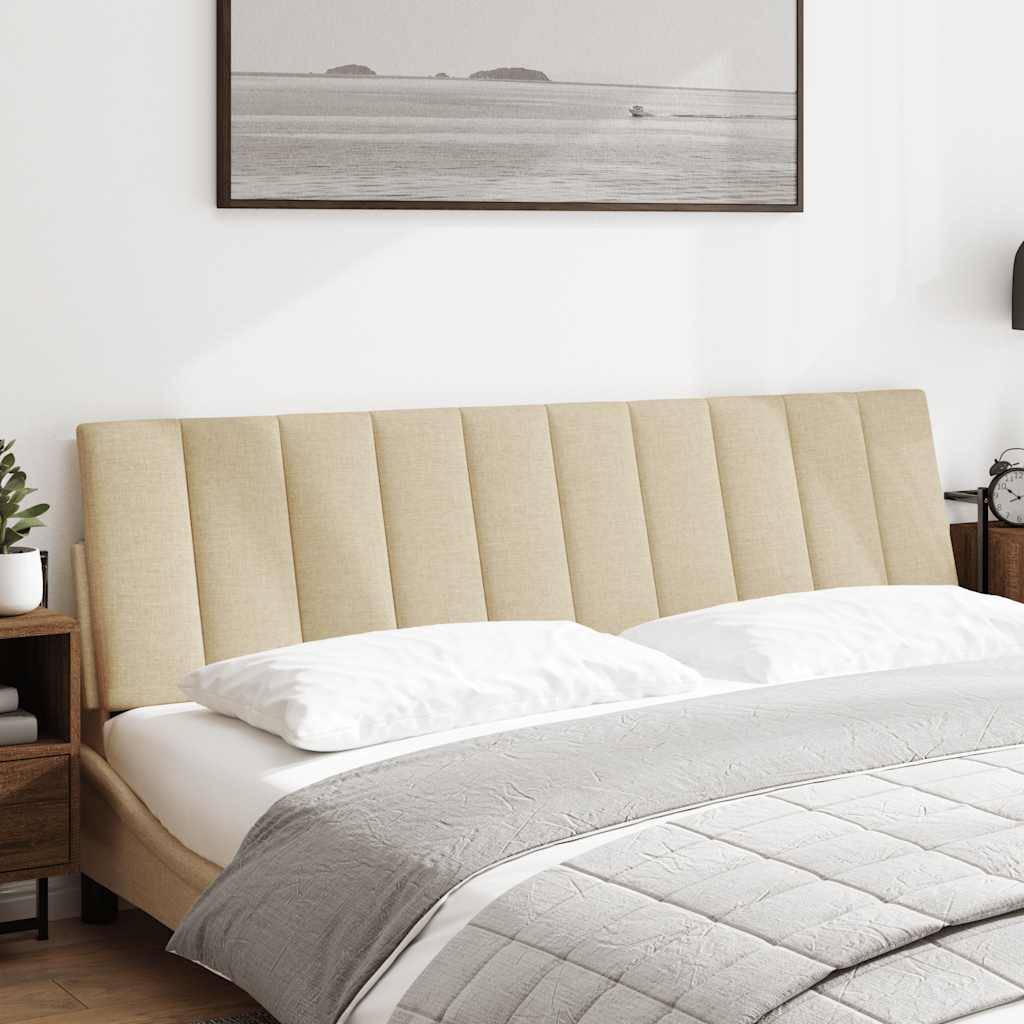 vidaXL Kopfteil-Kissen Creme 180 cm Stoff