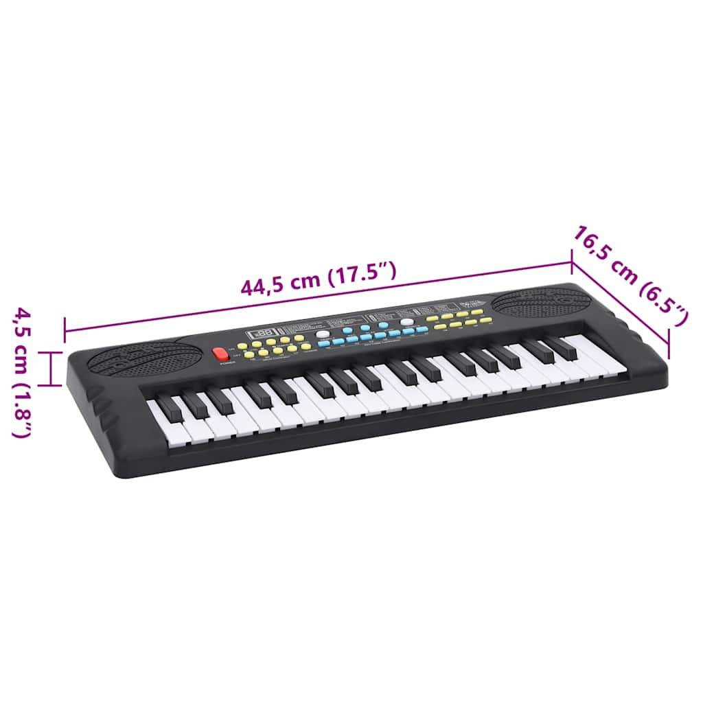 vidaXL 37 Tasten Klavier Elektrisches Keyboard mit Mikrofon für Kinder