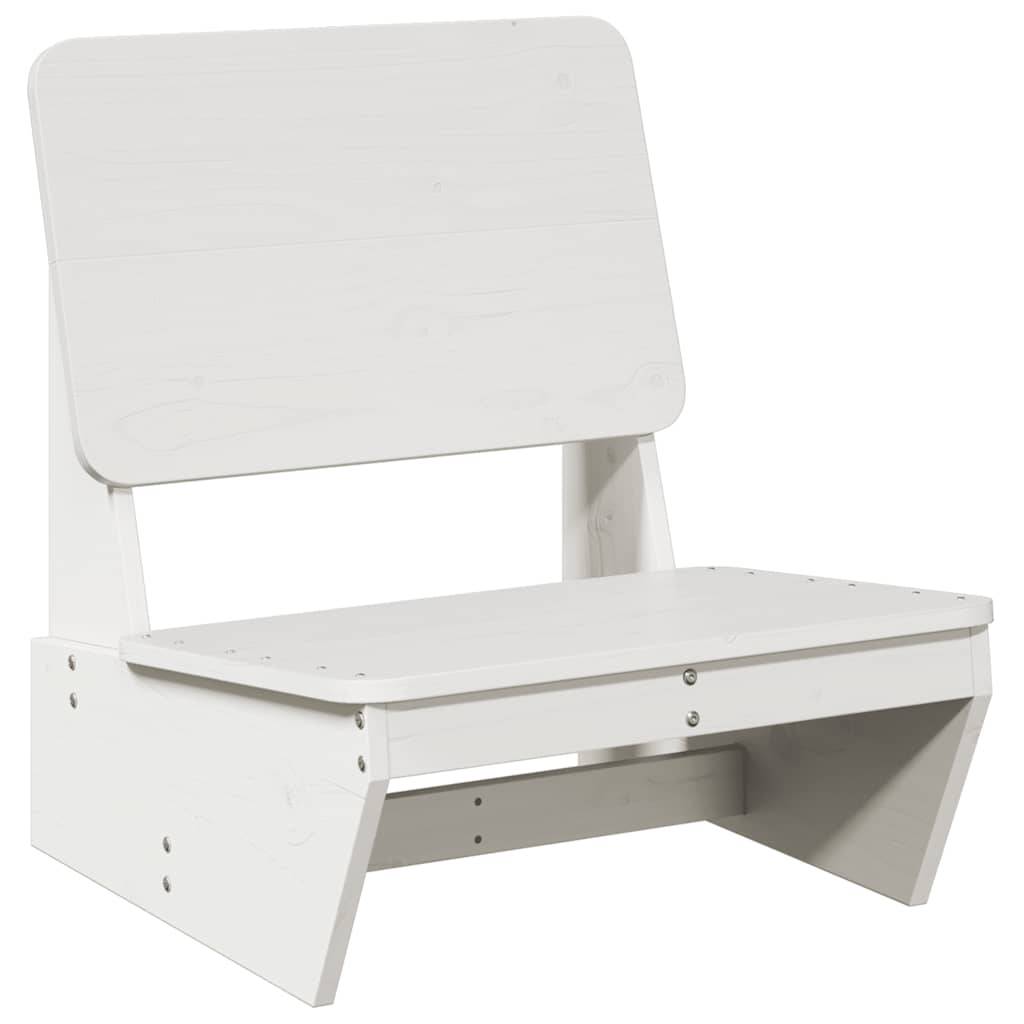vidaXL Gartenstühle 2 Stk. Weiß 60x64x70,5 cm Massivholz Kiefer
