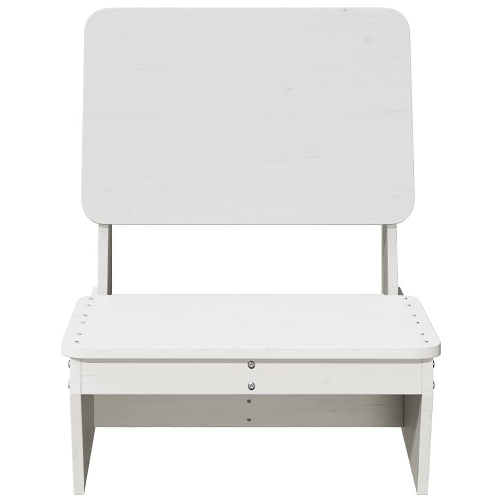 vidaXL Gartenstühle 2 Stk. Weiß 60x64x70,5 cm Massivholz Kiefer