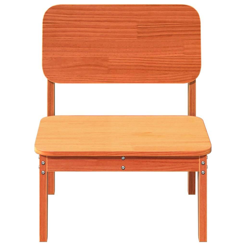 vidaXL Gartenstühle 2 Stk. Wachsbraun 60x52,5x72 cm Massivholz Kiefer