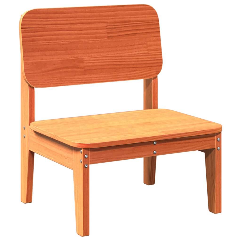 vidaXL Gartenstühle 2 Stk. Wachsbraun 60x52,5x72 cm Massivholz Kiefer