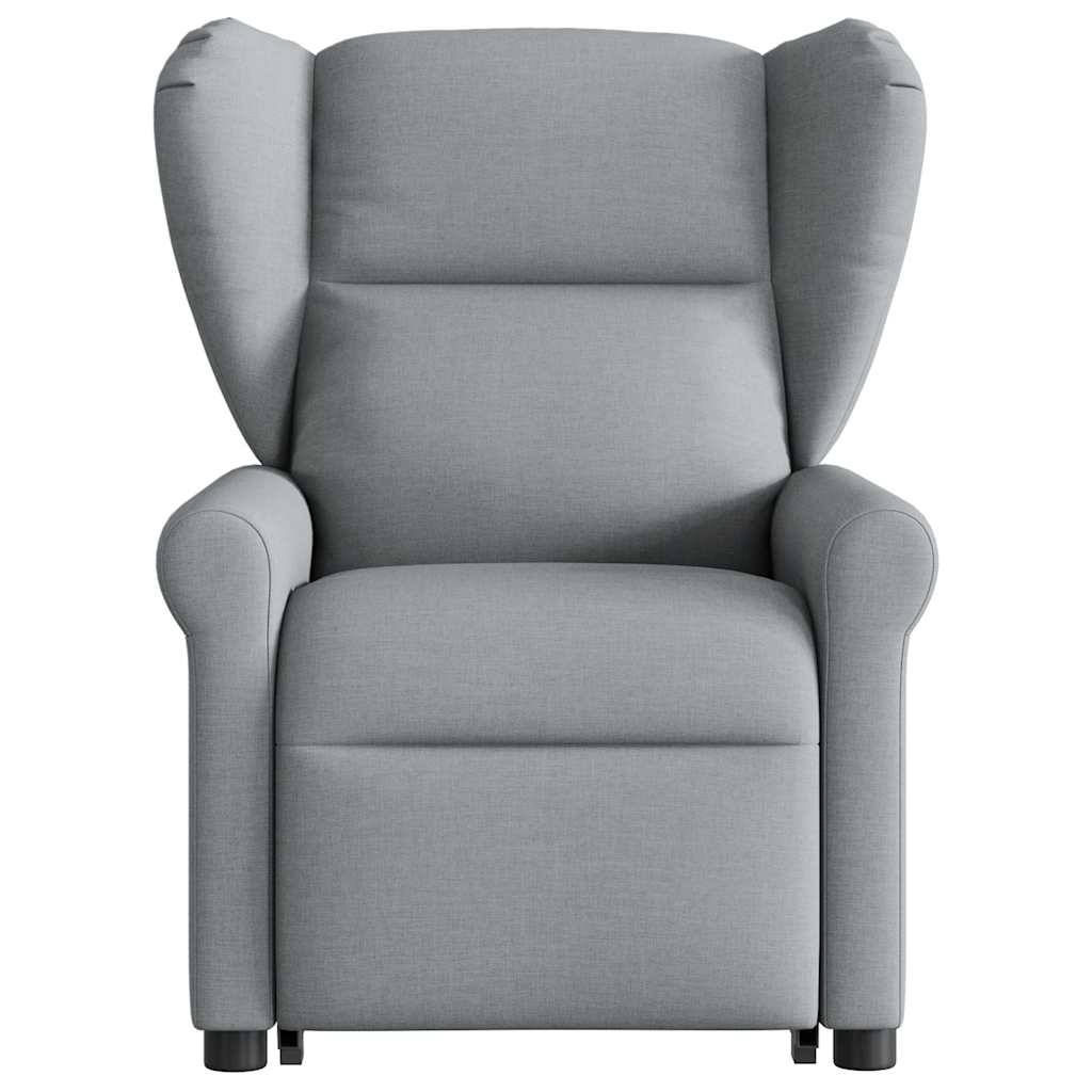 vidaXL Relaxsessel mit Aufstehhilfe Hellgrau Stoff