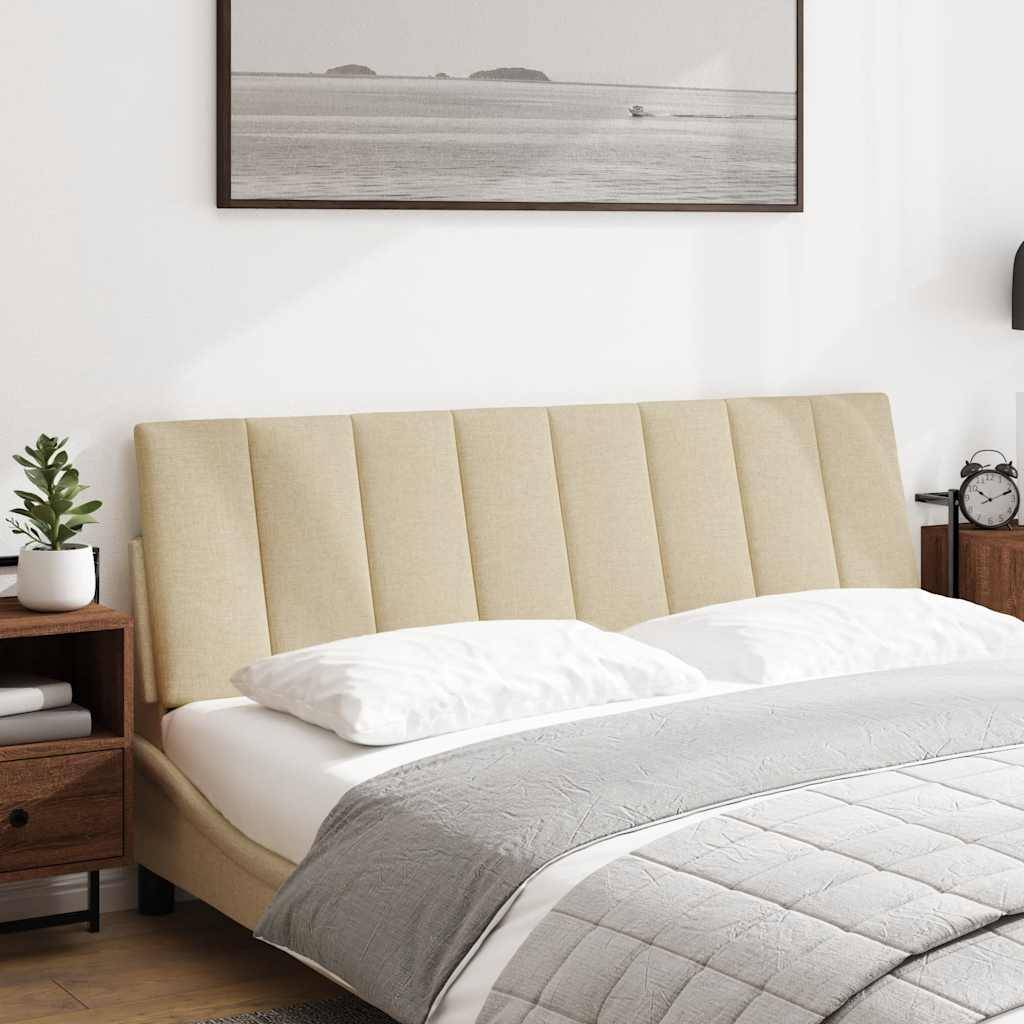 vidaXL Kopfteil-Kissen Creme 160 cm Stoff