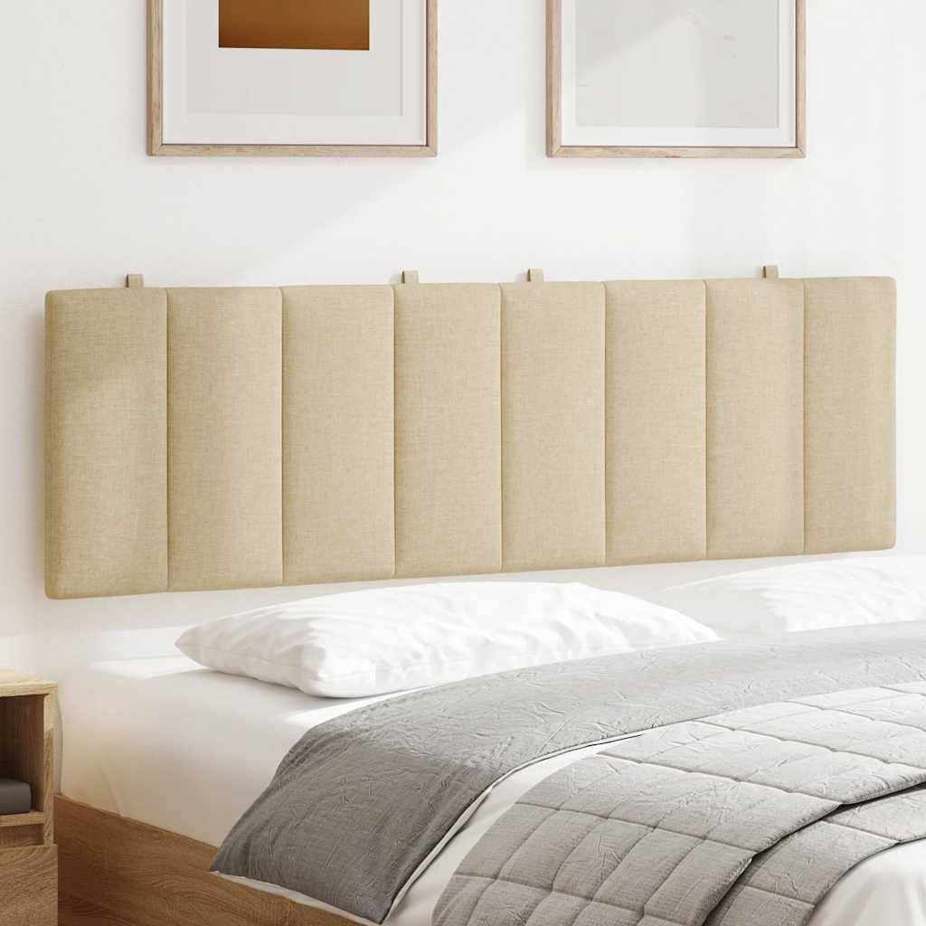 vidaXL Kopfteil-Kissen Creme 160 cm Stoff