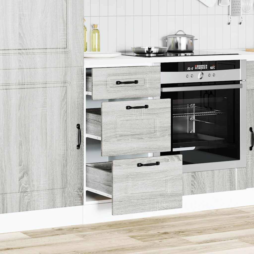 vidaXL Küchenunterschrank Kalmar Grau Sonoma Holzwerkstoff