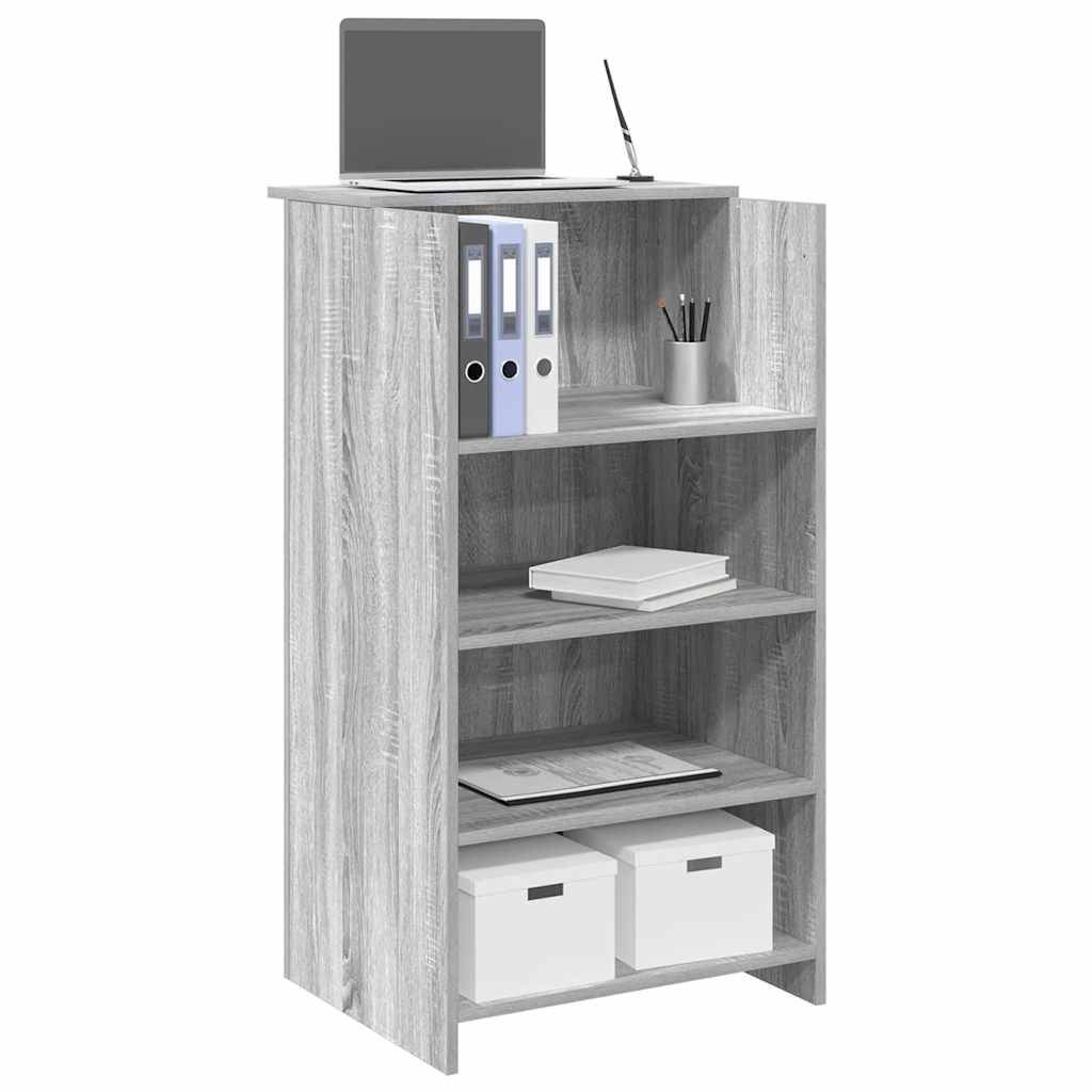 vidaXL Empfangstheke Grau Sonoma 55x50x103,5 cm Holzwerkstoff