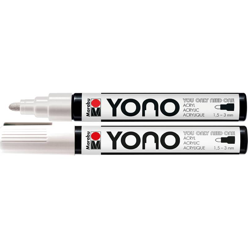 Marabu Acrylmarker "YONO", 1,5 - 3,0 mm, Rundspitze, weiß