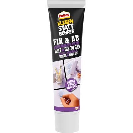 Pattex Montagekleber FIX & AB, transparent, 44 g Tube