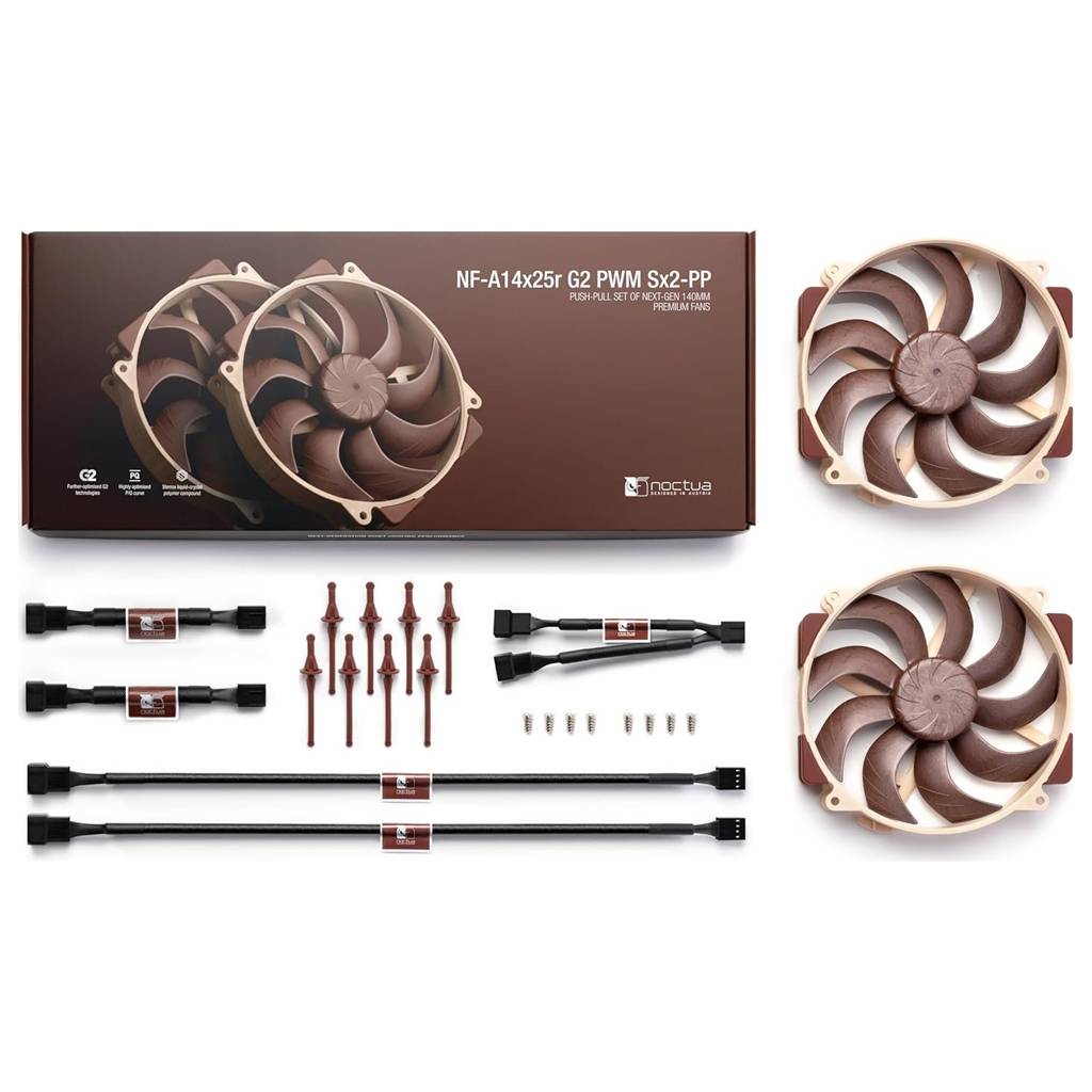 Noctua NF-A14x25r G2 PWM Sx2-PP Gehäuselüfter 140 mm