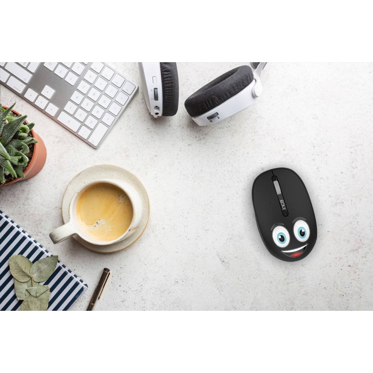 Inca Weeny Ergonomisch Wireless Maus 1200DPI 2,4 GHz Schwarz