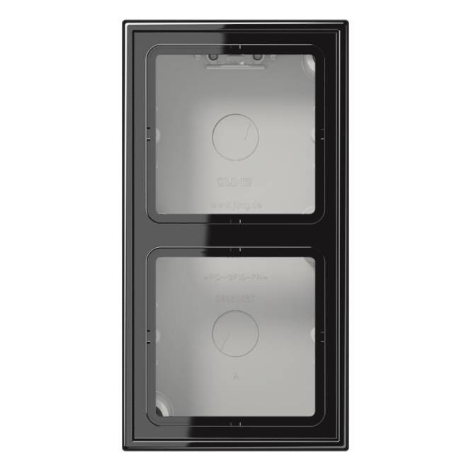 JG Ap-Kappe m.Rahmen 2-F LS582ASW schwarz Install.Baumaterial Schaltermat/Geb.Steu Schalter