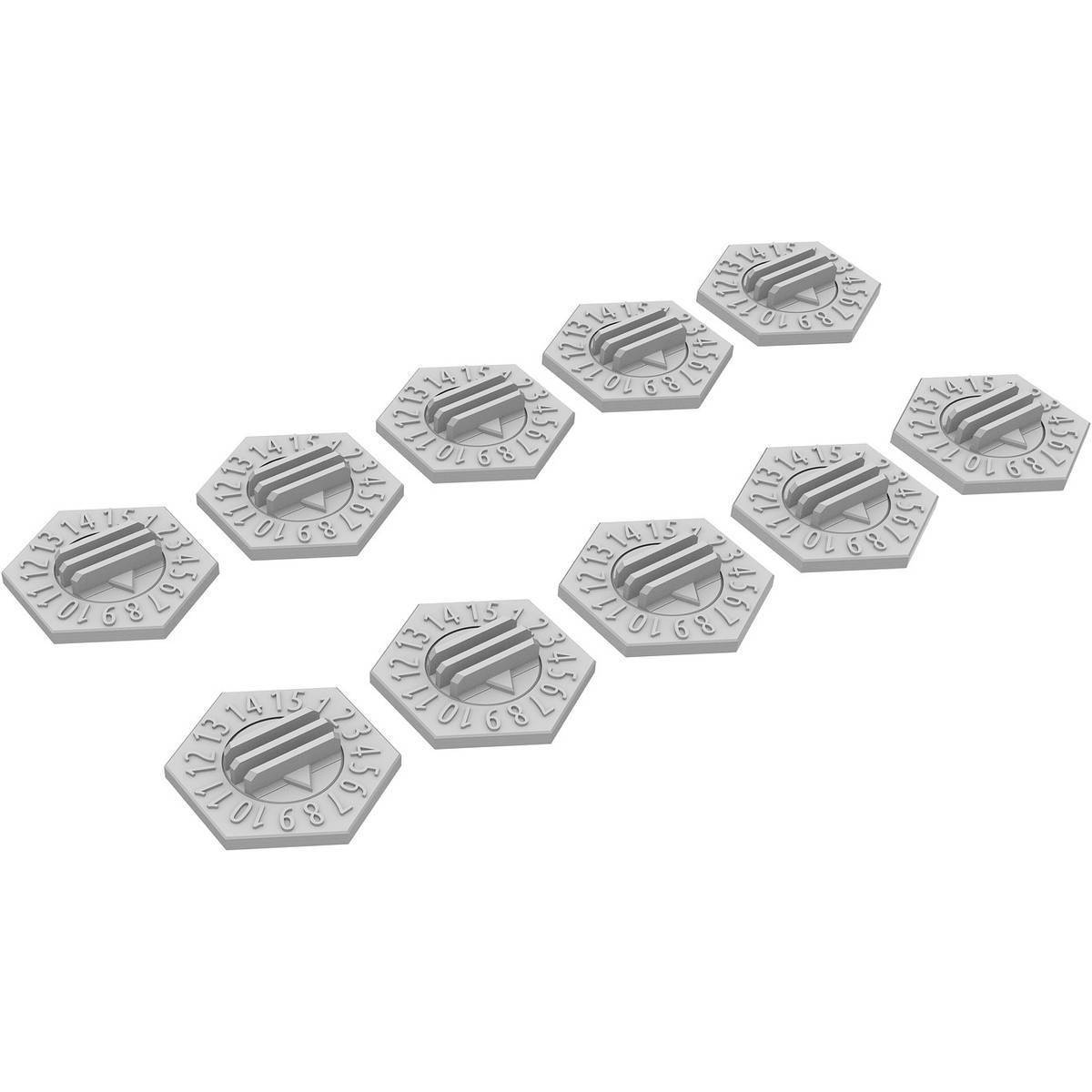 3D83SET - 10er Set Dial Bases für Gloomhaven Frosthaven Gloomhaven: Die Pranken