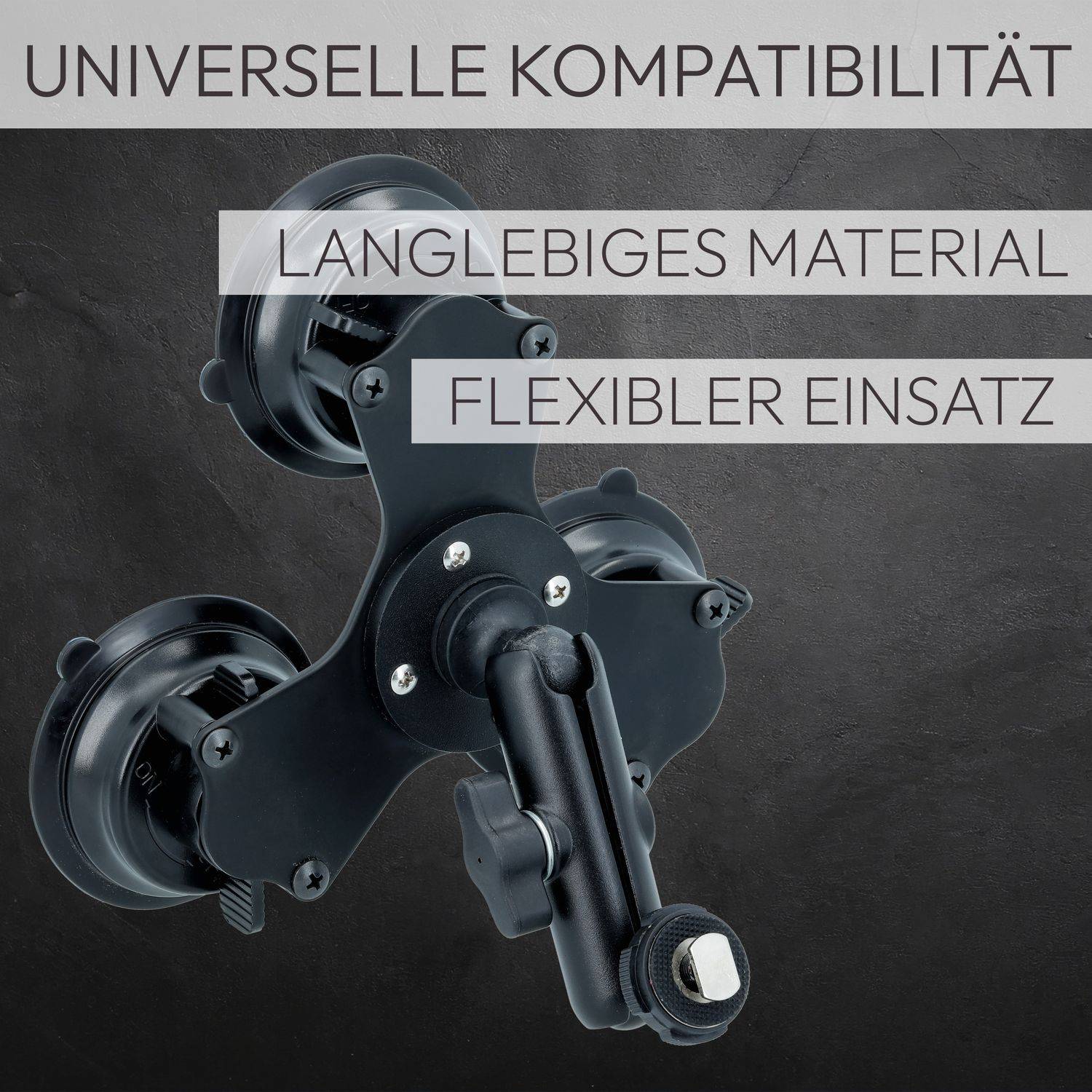 VSG24 Flexible Saugnapf Halterung PROMOUNT 3 für Rückfahrmonitore für bis zu 12 Zoll