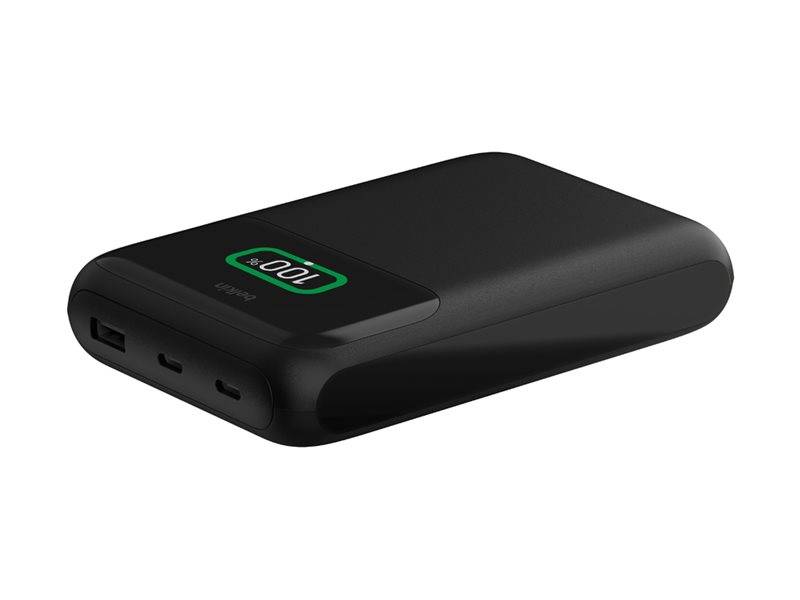 Belkin BoostCharge Pro - Powerbank - 20000 mAh - 65 Watt - Fast Charge, PD - 3 Ausgabeanschlussstellen (24 pin USB-C, US