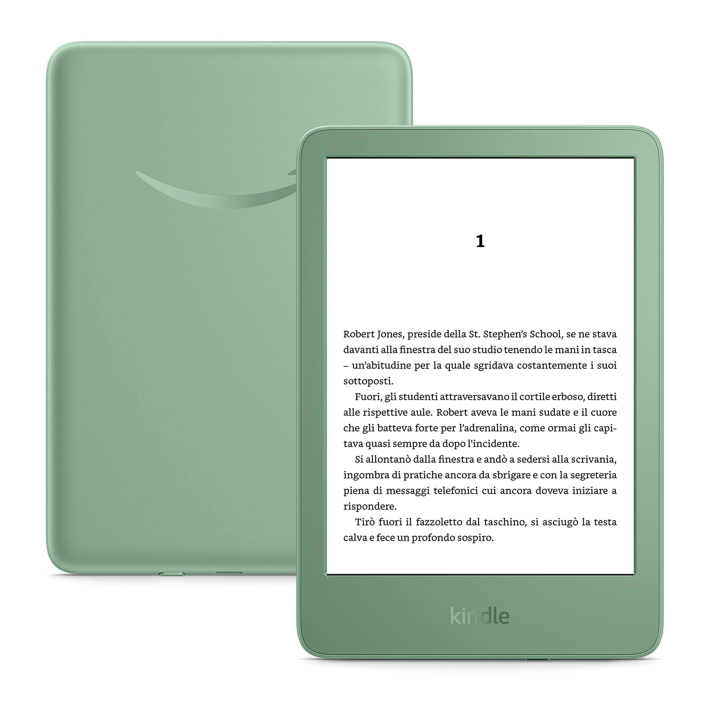 AMAZON E-Book Reader Kindle (2024) grün mit Werbung