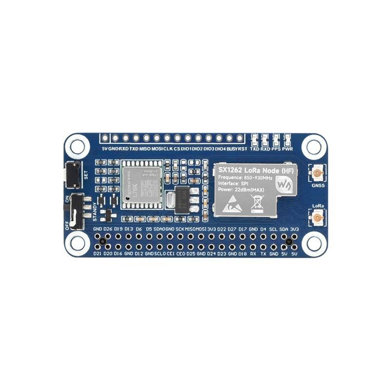 WaveShare SX1262 LoRaWAN Node Module 868MHz with GNSS Function for Raspberry Pi